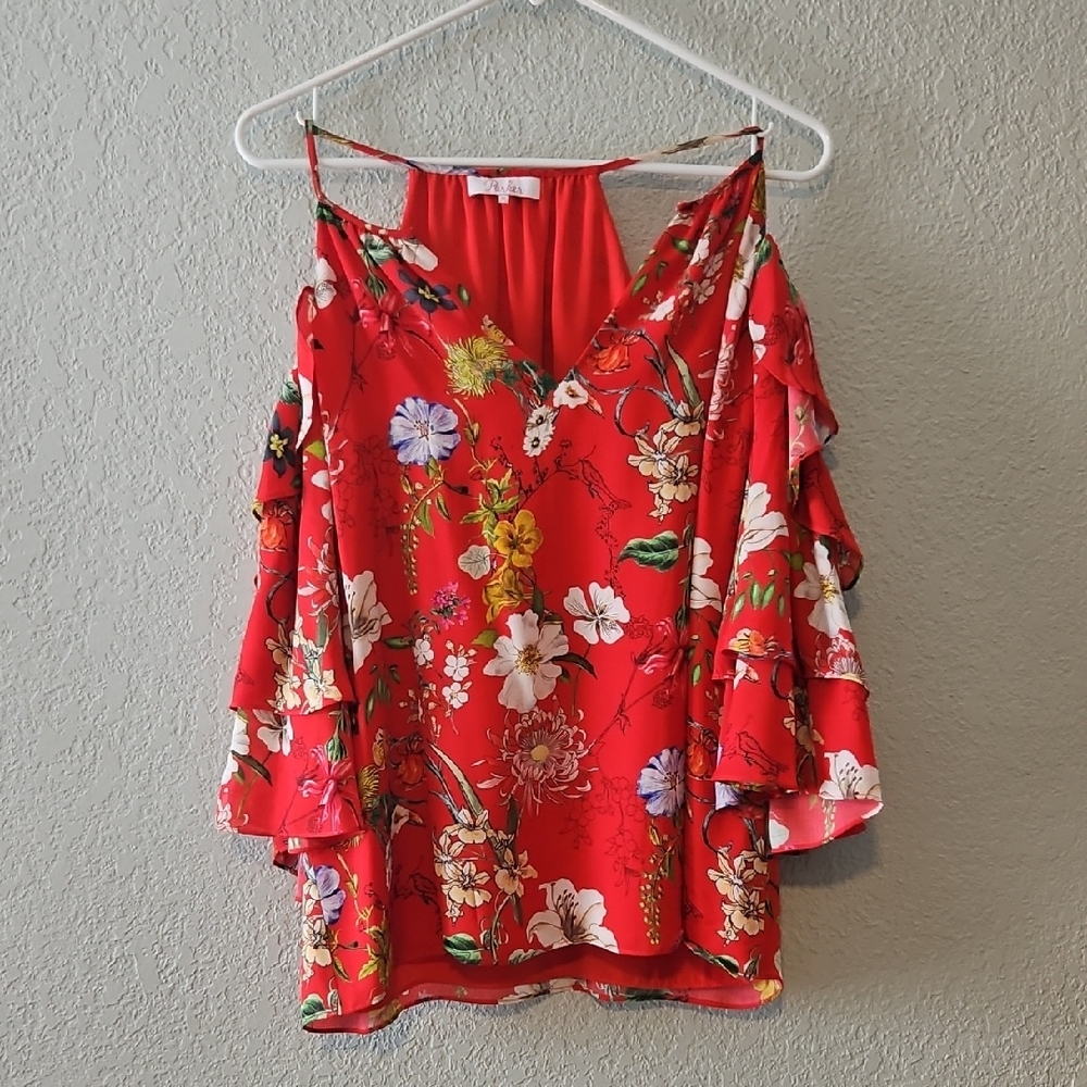 Parker Floral Cold Shoulder Blouse – Size Medium